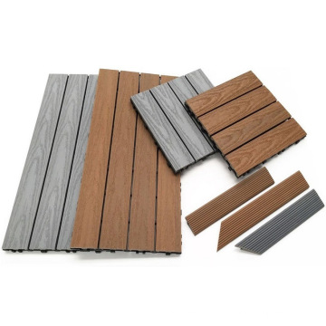 Co-Extrusion WPC Easy DIY Install Waterproof Skin-Friendly Deck Tiles